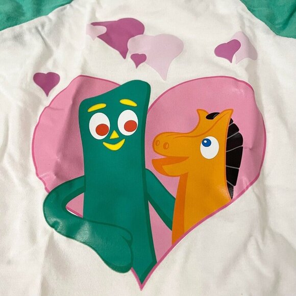 2011 Top Paw Rock N Retro Dog T Shirt Size Medium Gumby and Pokey - Picture 15 of 16